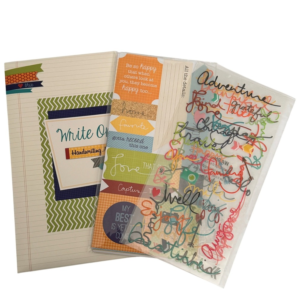 Write On Handwriting Accents Sticker Kit Scrapbooking‎ Die Cuts Multicolor 2013